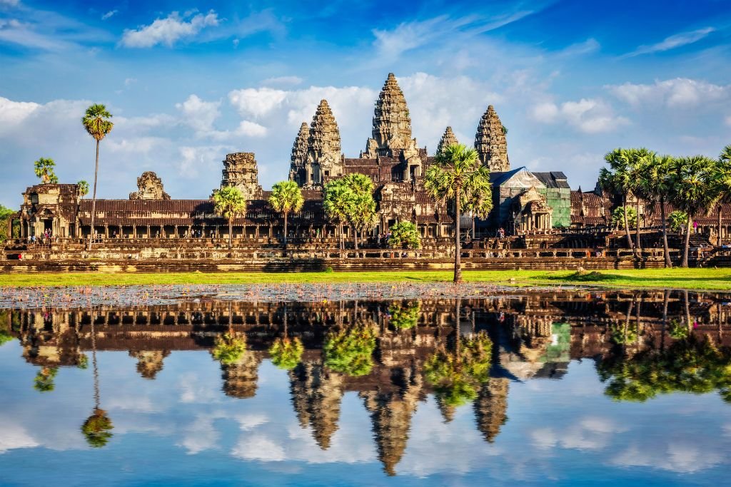 Angkor Wat reflected in water Cambodia, Travel the great