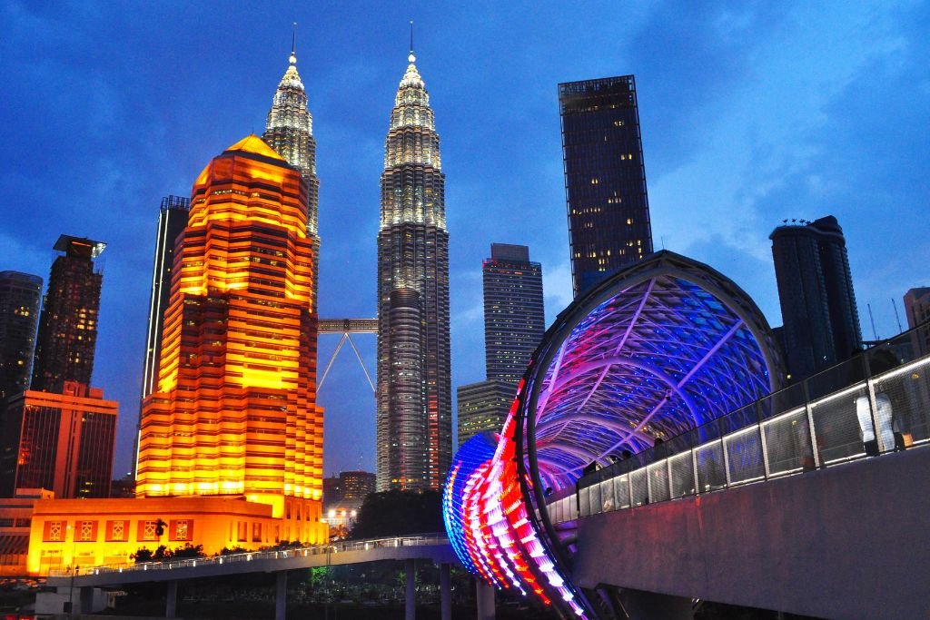 Kuala Lumpur skyline at night, Malaysia, Travel the great