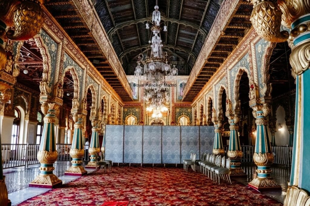 Opulent interior with ornate architecture. Madrid Spain