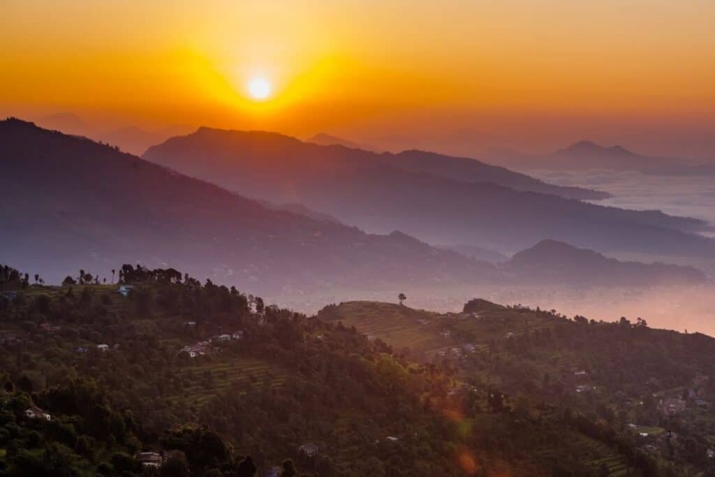 sunrise in Nepal